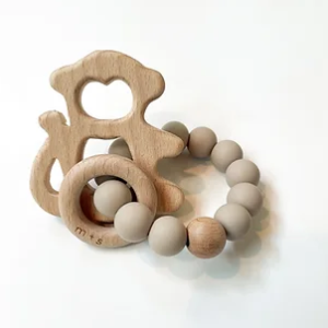 Taupe Monkey Teether
