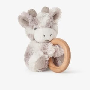 Plush Giraffe Wooden Ring Rattle