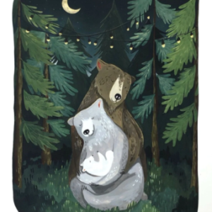 Night Forest Art Print 11x14"