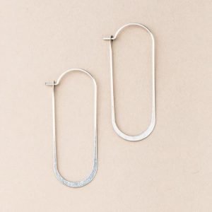 Cosmic Oval Sterling Silver Earrings