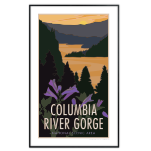 Framed Columbia River Gorge Poster 11x17"