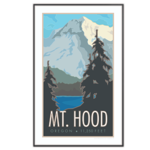Framed Mt.Hood Oregon Poster 11x17"