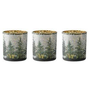 Green + Gold Small Votive Holder