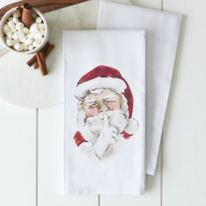 Santa Secret Tea Towel