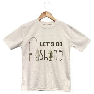 Let's Go Fishing Tee in Beige
