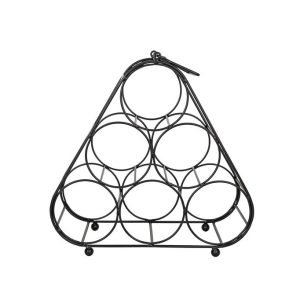 Auden 6-Bottle Black Metal Wine Rack