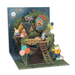 Birthday Treehouse Lighted Pop Up Card