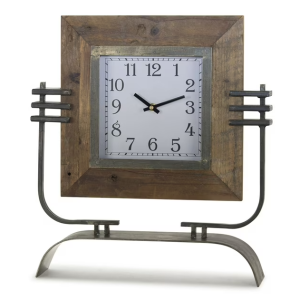 Rustic Clock on Stand