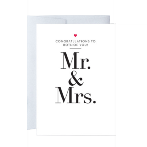 Mr. & Mrs. Wedding Card