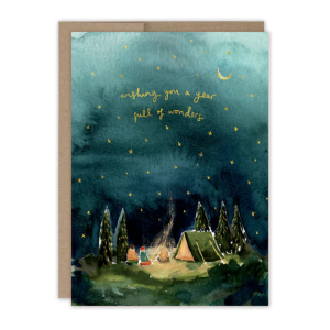 Starry Night Camping Birthday Card