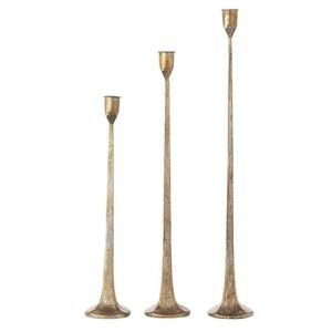 Gold Candlestick Set of 3