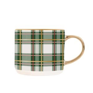 Green Plaid Coffee Mug