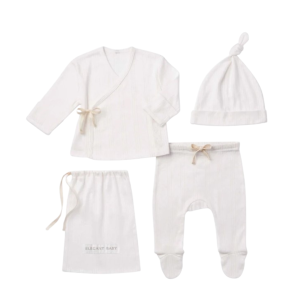 White Pointelle Layette 3-Piece Newborn Set