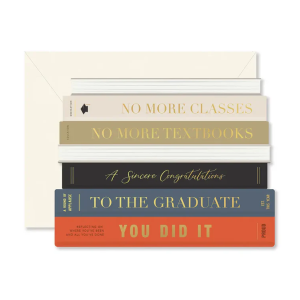 Graduation Books Die-Cut Card