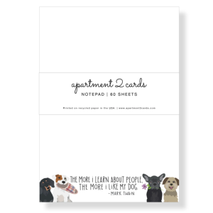 Mark Twain Dog Quote Notepad
