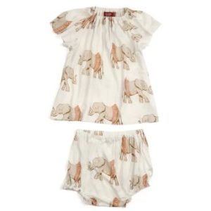 Tutu Elephant Dress + Bloomer 12-18M