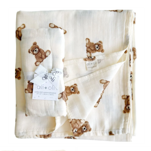 Teddy Bear Bamboo Swaddle
