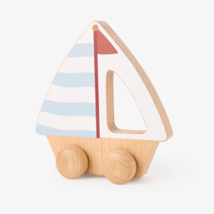 Wooden Push Toy Sailboat